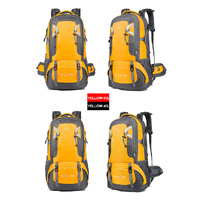 60L Waterproof Outdoor Hiking Backpack Camping Outdoor Trekking Bag(Yellow)