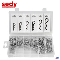150Pcs Cotter Pin Assortment Set Grab Split Fixings Securing Lock Pins Spring Au