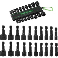 SWANLAKE GARDEN TOOLS (letter with no tracking)SWANLAKE 20PCS Power Nut Driver Set for Impact Drill, 1/4” Hex Head Drill Bit SAE and Metric