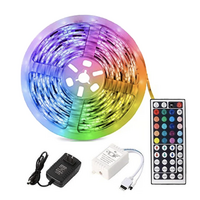 Waterproof 12V RGB 5M 3528 300 LED Strips Lights 44 Keys Controller