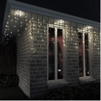 Solar 400 LED Icicle Lights available in 3 Colors - Multicolor