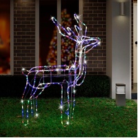 LED Twinkling Standing Reindeer – 110cm available in 2 Colors - Cool White