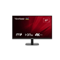 ViewSonic 27' 4K 3840 x 2160 SuperClear IPS, HDR10, 2x HDMI and DP x1, Eye Pro Tech.Seamless, VESA 75, Eco Mode, Joy Key rear, Office Monitor,3YARW
