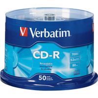 Verbatim 50PK CD-R Spindle 52X 80Min 700MB