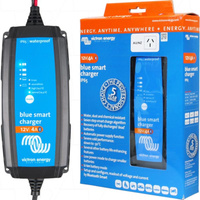 Victron VECIP65-12/4 Blue Smart IP65 SLA/LiFePO4 Charger 12V 4A Clip&M8 Eyelets