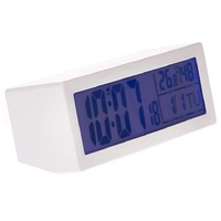 VGW-531 B Multi-Functional LCD Table Clock Sound Control Light Blue Background