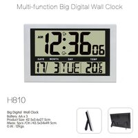Jumbo Luxury LCD Calendar Clock Black with Snooze Alarm Wave or Down Function