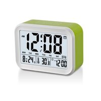 LCD Time Signal Talking Desk Clock with Alarm Snooze Temperature Touch Light
