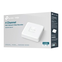 TP-Link VIGI NVR1104H-4P 4 Channel PoE+ Network Video Recorder, 24/7 Continuous Recording, 4K HDMI Video Output & 16MP Decoding (HDD Not Included)