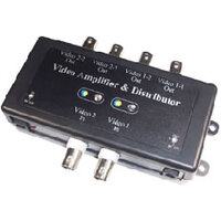 2 Video Signal Input to 4 Video Output Amplifier and Distributor