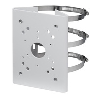 Triple Clamp Heavy Duty SECC Pole Mount Bracket for Large Surveillance Cameras  