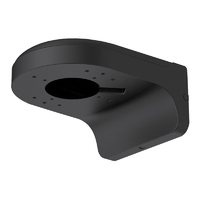Black Compact Right Angle Wall Bracket for Small Dome Cameras