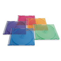 25PK Coloured Slim CD Cases Verbatim