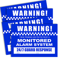 Watchguard Adhesive A4-size 220 x 300mm Alarm Warning stickers 