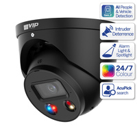 Professional AI Series 8.0MP Fixed Deterrence Turret (Black)