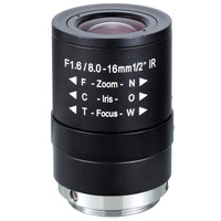 VIP Vision 5.0 Megapixel Manual Iris C-Mount Lens (8~16mm)