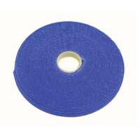 CABAC PRO Hook&Loop Tape 10mmx10m Cable Tie-Reel for CAT6 Cabling Reusable Blue