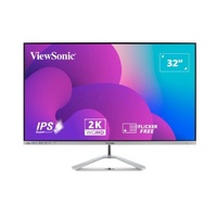 ViewSonic 32' 2K QHD (2560 x 1440) Business Professional Ultra Thin Stylish, Elegant,SuperClear IPS, low energy 36w, 3YARW