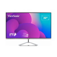 ViewSonic 32' Office Professional Stylish Elegant & Ultra Thin bezel, SuperClear IPS  4ms, FHD,HDMI,DP,VGA,Speakers,Low Energy 26w,V100,Monitor,3YARW