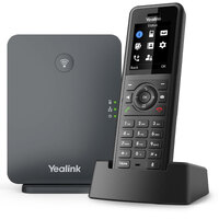 Yealink W77P High-Performance IP DECT Solution including W57R Rugged Handset And W70B Base Station, Up To 20 Simultaneous Calls, Noise Cancellation