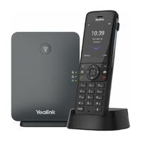 Yealink W78P Wireless DECT Phone System, Solution including W70B Base Station and 1x W78H Handset, Scalable solution, optimised wireless communication