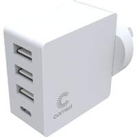 Comsol 4 Port USB Wall Charger with USB-C (24W)