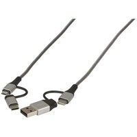 4-in-1 Charging CableUSB Type C & USB A to USB Micro B & USB Type C Lead 1.0m 