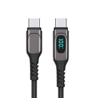 100W USB-C to USB-C Cable with Three Digit LED Display 1m