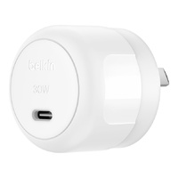 Belkin BoostCharge Compact 30W USB-C PD 3.1 Wall Charger - White (WCA008auWH),Dynamic Power,Safe & Efficient, Compact & Travel-Ready, 2 Years Warranty