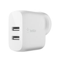 Belkin 24W Dual USB-A Wall Charger  White