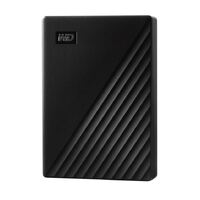 Western Digital My Passport 4TB USB 3.0 2.5' Portable External Hard Drive - 256-bit AES Encryption Slim Light Durable Shock Proof Black Plug & Play