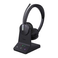 Yealink WH64 Dual UC DECT Wireless Headset, DECT & Bluetooth Wireless Technology,3-Mic Noise Cancellation,UC Certified, Charging Stands, Carrying Bag