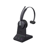 Yealink WH64 Mono Teams DECT Wireless Headset, DECT & Bluetooth Wireless Technology, 3-Mic Noise Cancellation, Charging Stands, Carrying Bag