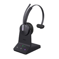 Yealink WH64 Mono UC DECT Wireless Headset, DECT & Bluetooth Wireless Technology, 3-Mic Noise Cancellation, UC Certified,  Charging Stands