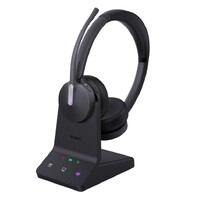 Yealink WH64 Dual Teams DECT Wireless Headset, DECT & Bluetooth Wireless, Busylight, 3-Mic Noise Cancellation, Charging Stands, Carrying Bag