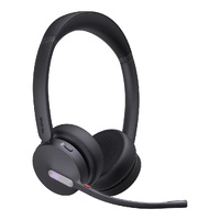 Yealink WHD642 DECT wireless headset, dual-ear headset, DECT Bluetooth hybrid, Teams certified, Acoustic Shield 2.0, 200m range, 16hr talk time