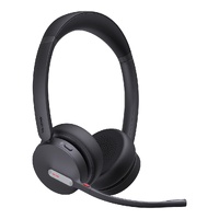 Yealink WHD642 DECT wireless UC headset, dual-ear headset, DECT Bluetooth hybrid, UC, Acoustic Shield 2.0, 200m range, 16hr talk time