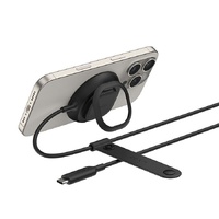 Belkin UltraCharge Magnetic Wireless Charger With Qi2 + 36W Wall Charger + Tethered USB-C Cable (2M) - Black (WIA013auBK), 25W, 2 Years Warranty