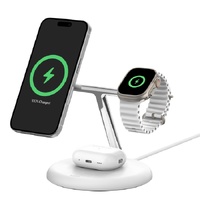 Belkin BoostCharge Pro 3-in-1 Magnetic Qi2 Wireless Charging Stand + 36W Wall Charger + USB-C Cable - White(WIZ023AUWH),15W,CEW $2500,2 Years Warranty