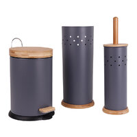 Eco Basics 3 in 1 Bathroom Set Charcoal