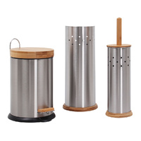 Eco Basics 3 Piece Bathroom Set Stainless Steel 