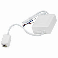 Overload Protection Low Standby Power Consumption Dual USB Charger Mech White
