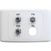 SAT - FTA - PDR Outlet Plate Foxtel Approved F10115