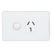  25A L Shaped Earth Pin Screws and Removable Cover Plate Horizontal Wall Power Outlet