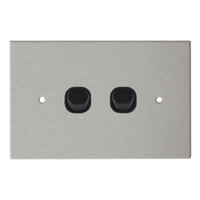 Horizontal Switch  With Stainless  Steel Wall Plate 250V AC multiple power switches 2