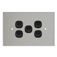 Horizontal Switch  With Stainless  Steel Wall Plate 5 with screws earth cable