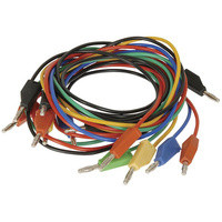 Factory-moulded piggy-back style banana plugs 500VDC 12A rated cable