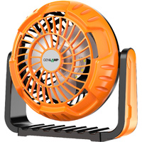 GENLAMP 3-in-1 Portable Fan USB Rechargeable with LED Light 2W LED Light up Fan