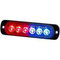 Flashing LED Mini Strip Light IP65 Rated 12-24V DC Input Red-Blue X2930