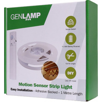 GENLAMP X3229 Battery Powered LED Motion Sensor Adhesive Strip Light 6V DC